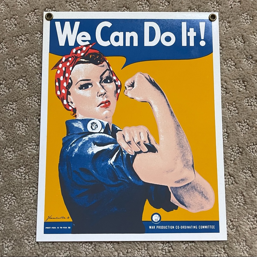 Ande Rooney: Rosie the Riveter Porcelain Sign